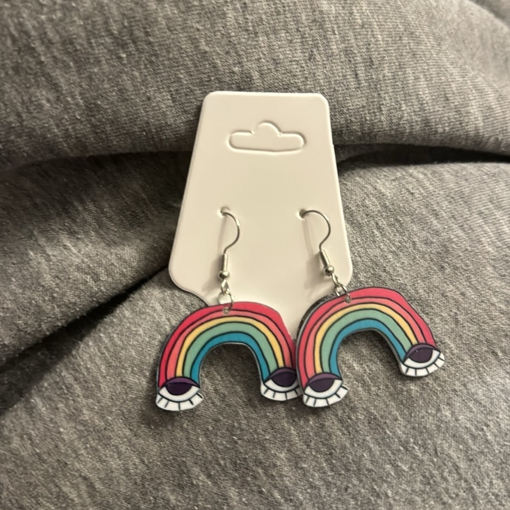 RAINBOW cute earrings kawaii food animal - bundle for discount​​